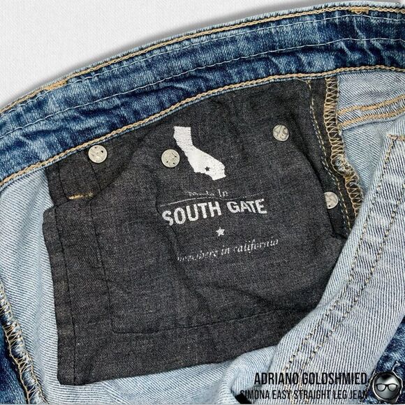 ADRIANO GOLDSCHMIED SIMONA EASY STRAIGHT LEG JEANS DISTRESSED SIZE 30R - Picture 7 of 15